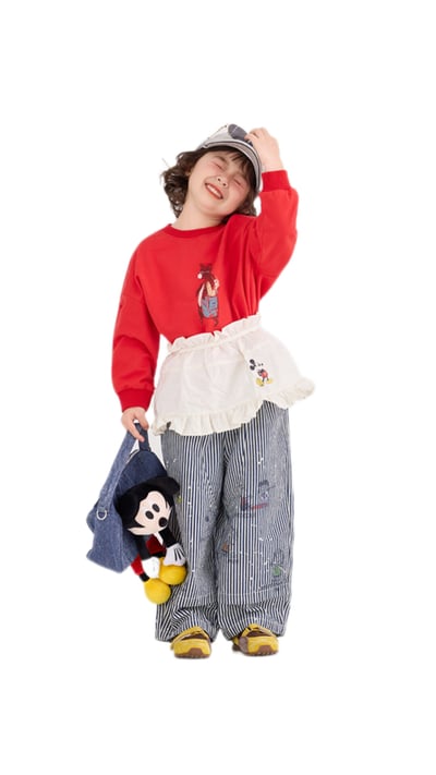 男女童法棍熊大學T1