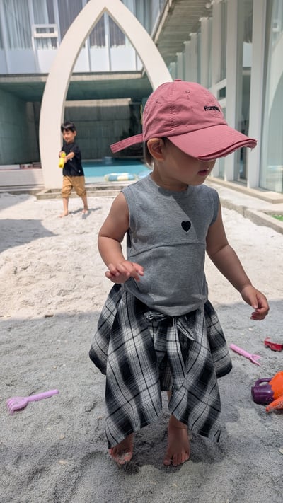 爱心背心不規則褲裙 二件套11