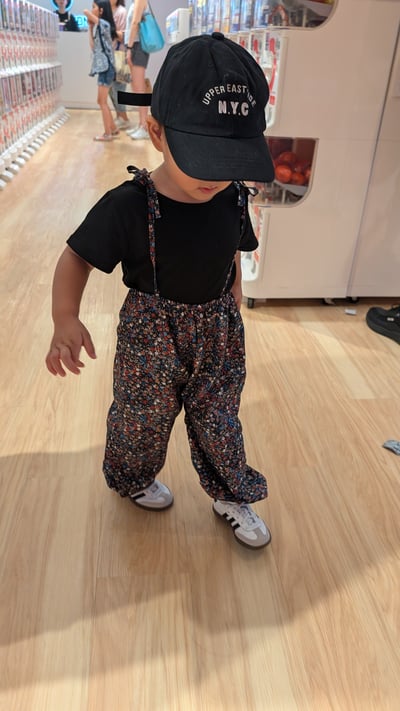 素T碎花吊帶褲 二件套6