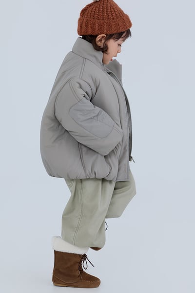 韓版男女童立领膨膨外套2