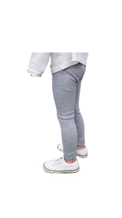 坑條內搭褲 (灰)1