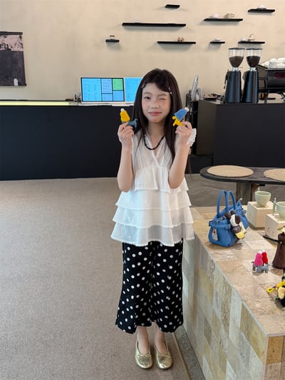 大點點八分微喇叭褲1