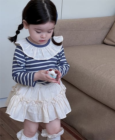 條紋娃娃衫/蛋糕裙3