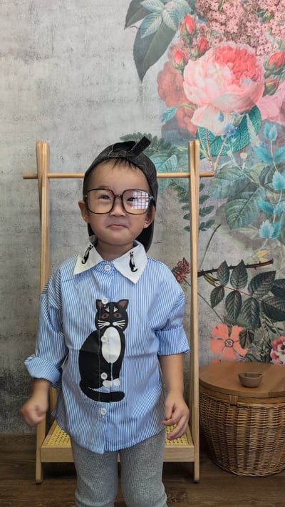 貓咪條紋襯衫3
