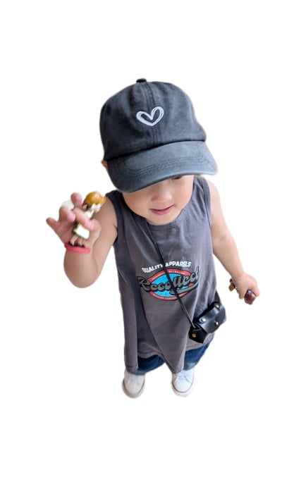 寬鬆印花背心裙1