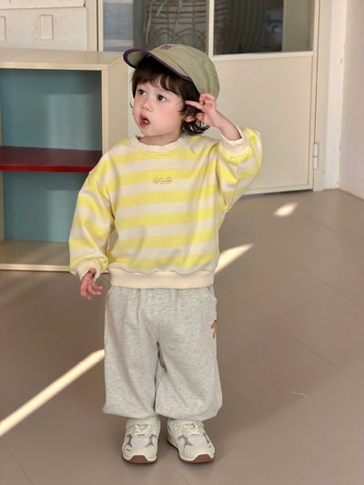 OLO條紋T/小馬棉褲1