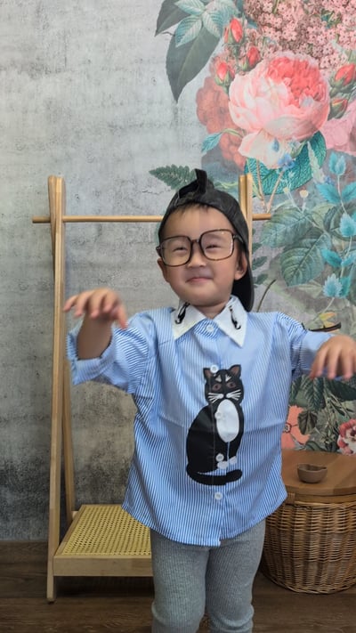 貓咪條紋襯衫5