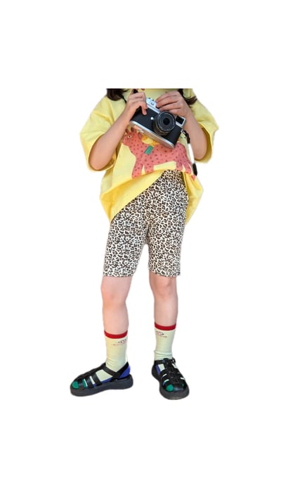 5分內搭褲 (淺豹紋)1