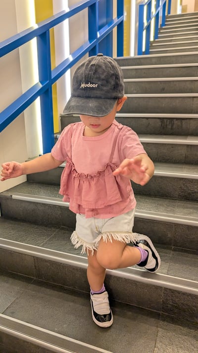 牛仔鬚鬚短褲(藍)8