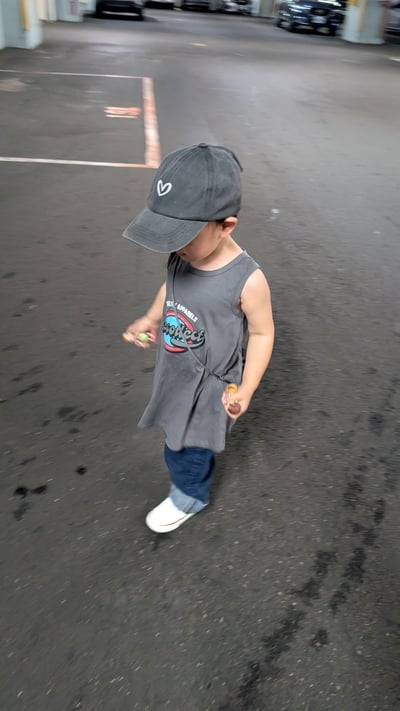 寬鬆印花背心裙6