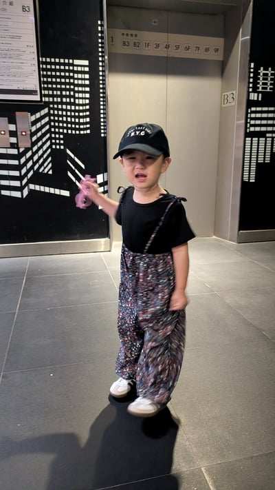 素T碎花吊帶褲 二件套5