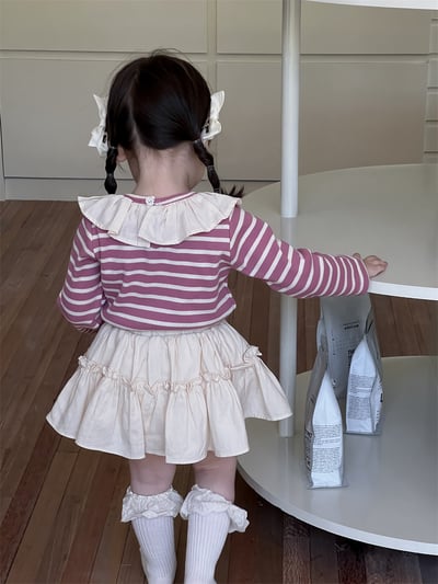 條紋娃娃衫/蛋糕裙2