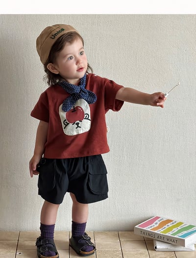 蘋果熊短T/工裝短褲2