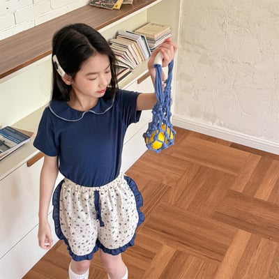 花邊短褲 (碎花/藏青/卡其)1