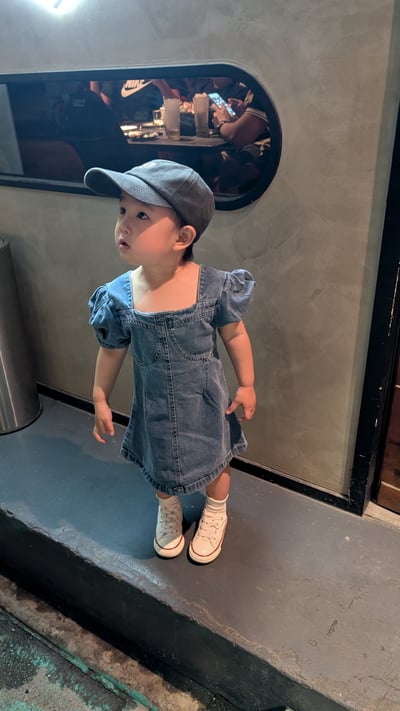 公主袖牛仔連衣裙7