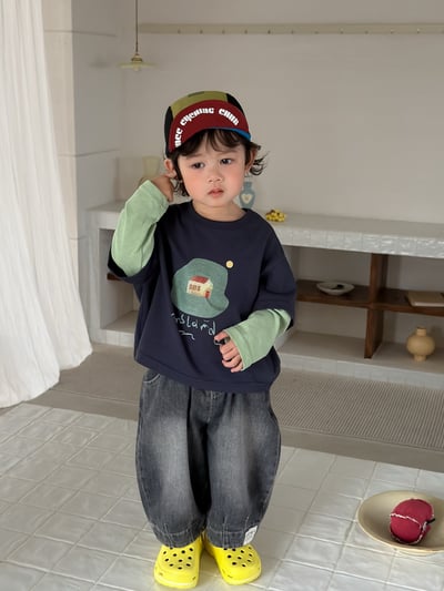 假兩件T恤/牛仔褲1