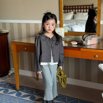 韓版小西裝外套(米/深灰)2