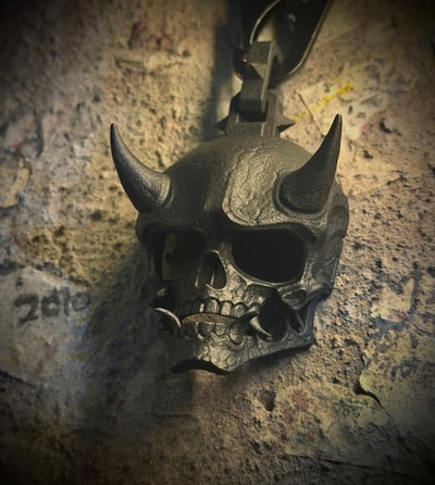 Skullmask nylon keychain2