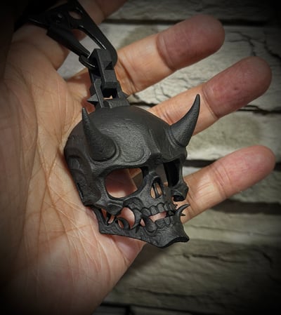Skullmask nylon keychain1