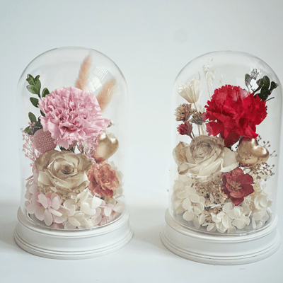 永生康乃馨玻璃盅拍拍燈3