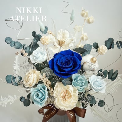 藍曜之境．永恆玫瑰祝賀盆花(中型）3