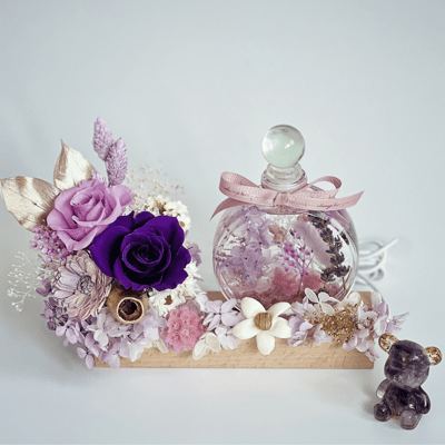 紫醉金迷浮油花水晶燈組4