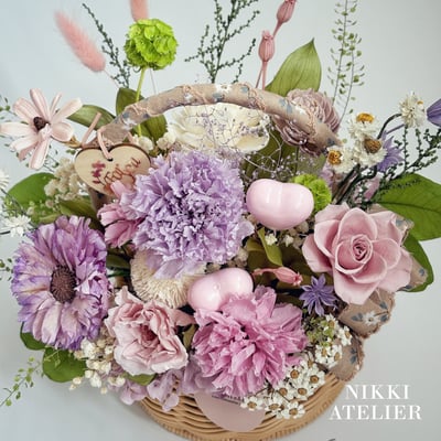 永生康乃馨花籃單品課(母親節限定）2