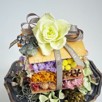 彩虹千層乾燥花禮3