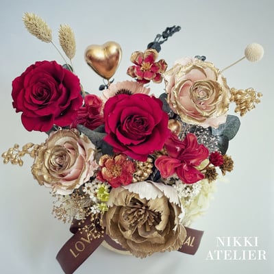 金緋滿堂永生玫瑰盆花(小型）2