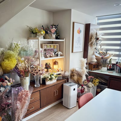 霧春花語・永生玫瑰擴香花籃單品課6