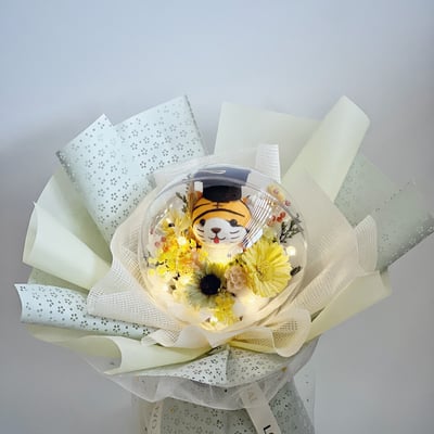 可愛動物造型波波球花束4