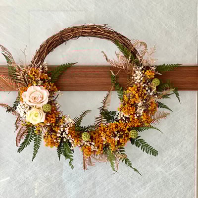 維多梅永生玫瑰乾燥花圈4