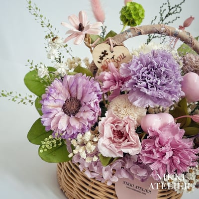 永生康乃馨花籃單品課(母親節限定）3