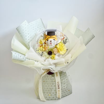 可愛動物造型波波球花束1