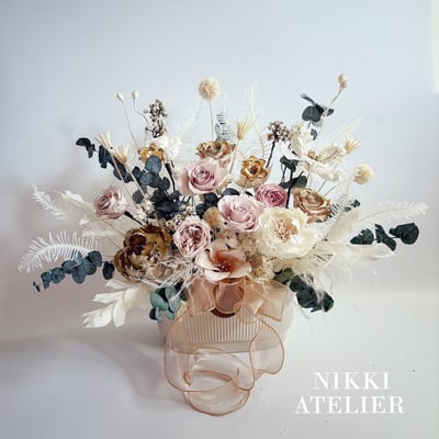 琥珀午後永生玫瑰盆花(大型）1