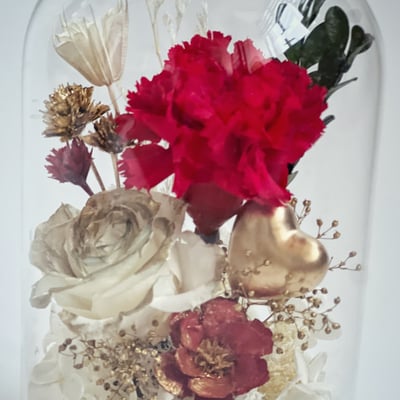 永生康乃馨玻璃盅拍拍燈4