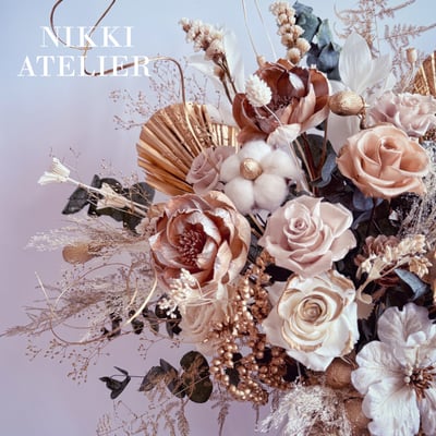 鎏金花語．永恆玫瑰開運瓶花(客製）3