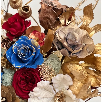 流金年華永生玫瑰盆花(客製)2