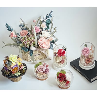 濃情蜜意永生康乃馨花束4