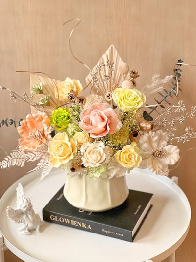 大吉大利永生玫瑰盆花1