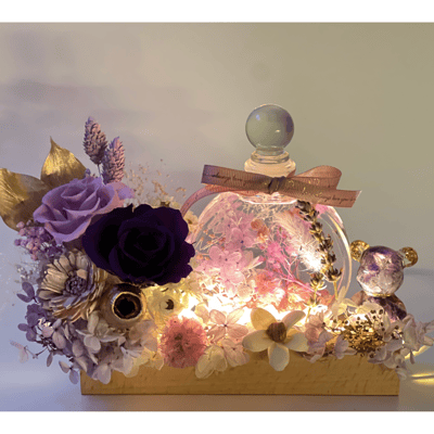 紫醉金迷浮油花水晶燈組3