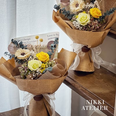 晨曦田園永生玫瑰花束4