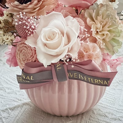 櫻花繽紛永生玫瑰小盆花4