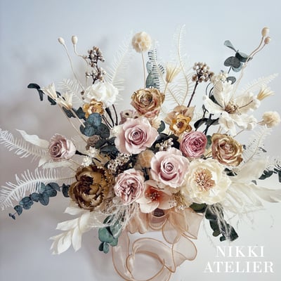 琥珀午後永生玫瑰盆花(大型）2