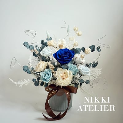 藍曜之境．永恆玫瑰祝賀盆花(中型）1