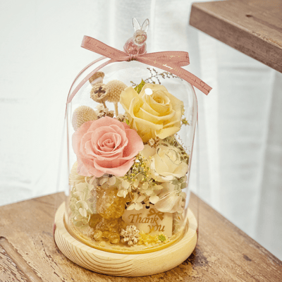 【兩人成團享優惠】永生花LED燈玻璃鐘單品課4