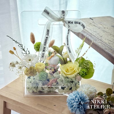 森日微光・永生玫瑰公仔花盒單品課(公仔需自備）4