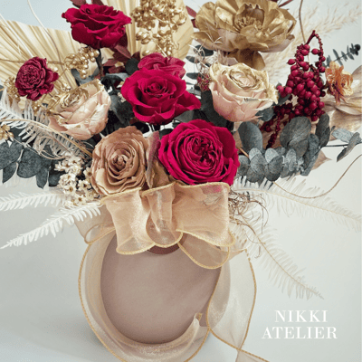 錦繡華年永生玫瑰盆花(中型)4