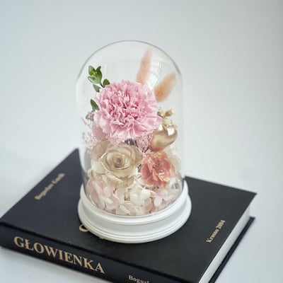 永生康乃馨玻璃盅拍拍燈2