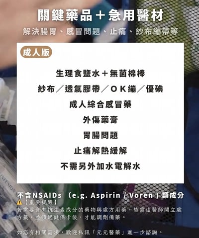 【請先至官方LINE詢問】｜醫藥備用包2